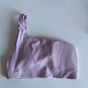 lululemon athletica Lavender Ribbed One-Shoulder Sports Bra